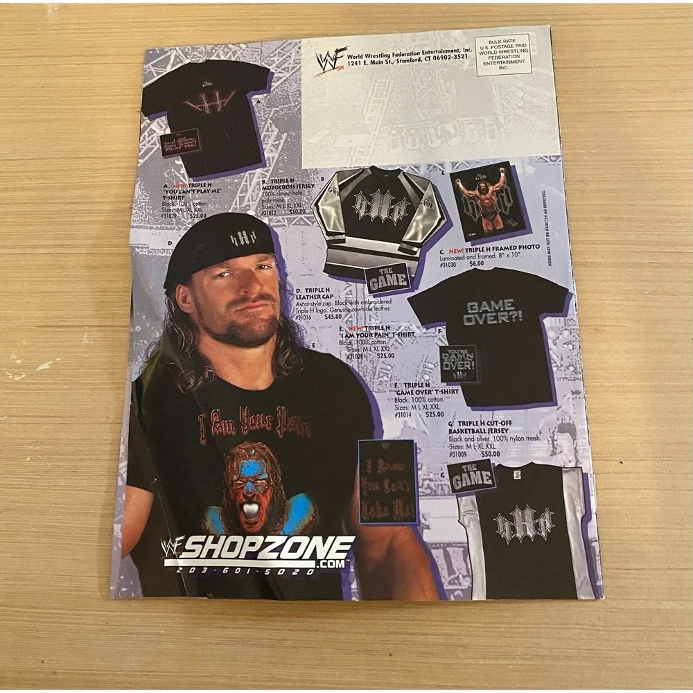 WWF WORLD WRESTLING FEDERATION CATALOG 2001 JERICHO UNDERTAKER LITA STEVE AUSTIN